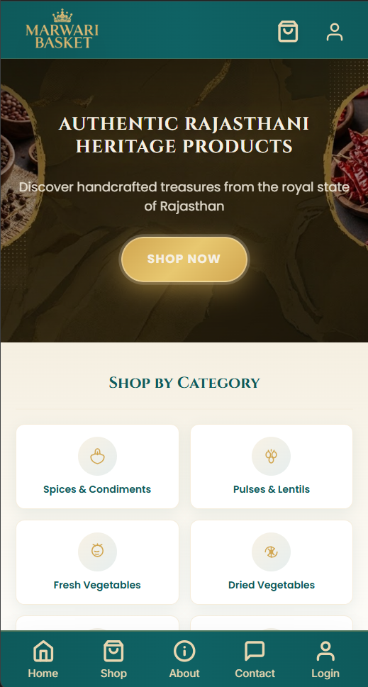 Marwari Basket mobile view